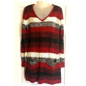 NoBo Striped Sweater Dress or Tunic with Pockets